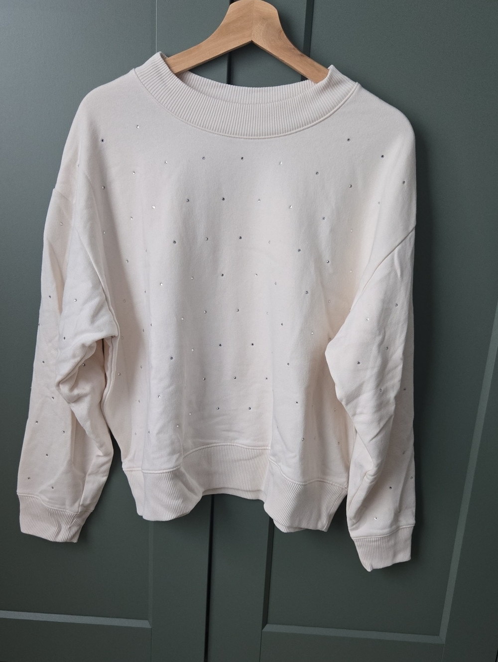 a new day White Crew Neck Sweater Soft Knit Casual